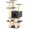 vidaXL &Aacute;rvore para gatos com postes de sisal Cinzento-Escuro 161 cm