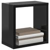 vidaXL Prateleiras parede forma de cubo 2 pcs 26x15x26 cm preto brilh.