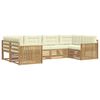 vidaXL Conjunto de Sof&aacute;s para Exterior 6 pcs Branco e Creme