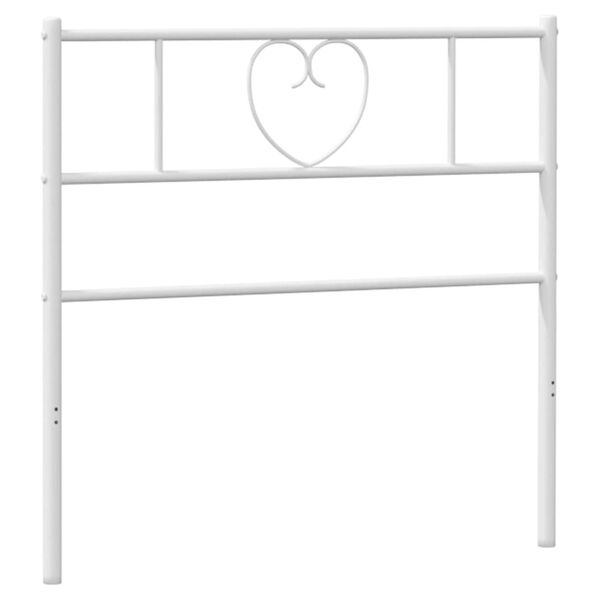 vidaXL Cabeceira de cama 80 cm metal branco