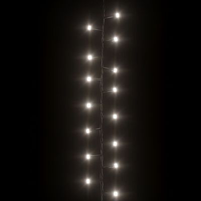 vidaXL Cordão de luzes compacto 400 luzes LED 13 m PVC branco frio