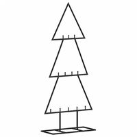 vidaXL Árvore de Natal para decoração 60 cm metal preto