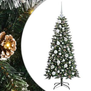 vidaXL &Aacute;rvore de Natal Artificial Verde 120 cm PVC, Pl&aacute;stico e A&ccedil;o