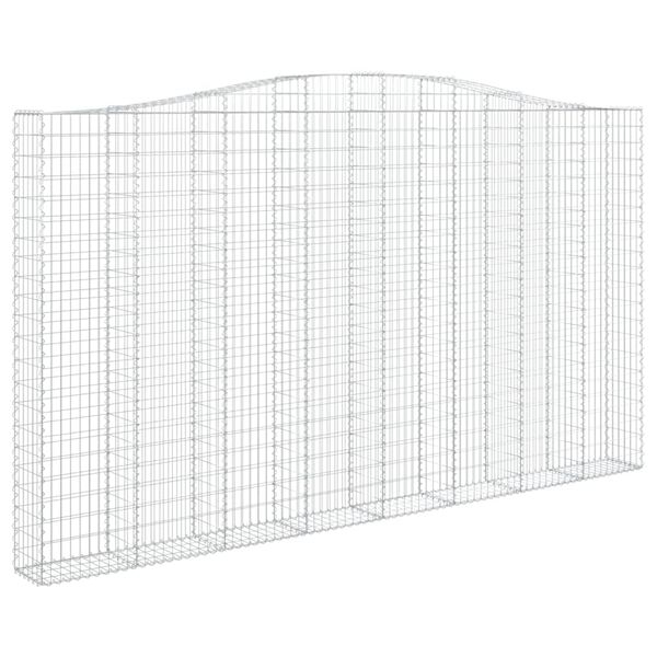 vidaXL Cestos gabi&atilde;o arqueados 4pcs 400x30x220/240cm ferro galvanizado
