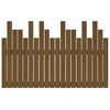vidaXL Cabeceira de parede 127,5x3x80 cm pinho maci&ccedil;o castanho-mel
