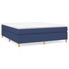 vidaXL Cama com molas/colch&atilde;o 160x200 cm tecido azul