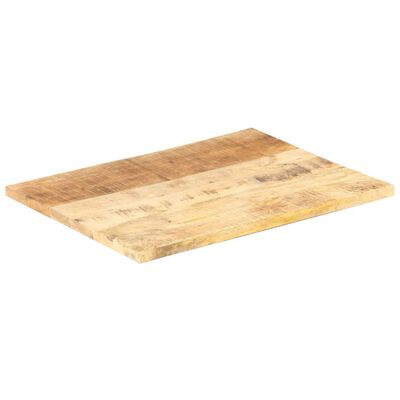 vidaXL Tampo de mesa madeira de mangueira maciça 25-27 mm 80x60 cm