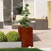 vidaXL Floreira enferrujada 40x80x80 cm a&ccedil;o resistente