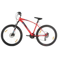 vidaXL Bicicleta de montanha 21 velocidades roda 29" 48 cm vermelho
