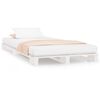 vidaXL Cama de paletes pequena solteiro 75x190cm pinho maci&ccedil;o branco