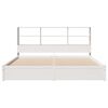 vidaXL Cama com estante sem colch&atilde;o 180x200 cm pinho maci&ccedil;o branco