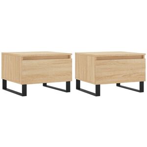 vidaXL Mesas de centro 2 pcs 50x46x35cm deriv. madeira carvalho sonoma
