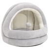 vidaXL Cama para gatos 40x40x35 cm cinzento e cor creme