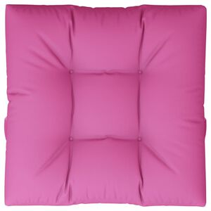 vidaXL Almofadão para sofá de paletes 70x70x12 cm tecido rosa