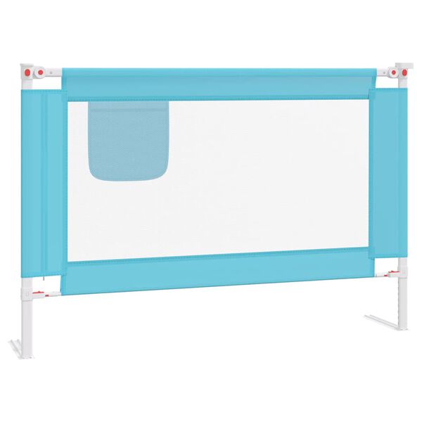 vidaXL Barra de seguran&ccedil;a p/ cama infantil tecido 100x25 cm azul