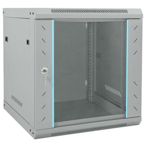 vidaXL Arm&aacute;rio de Rede com armazenamento Cinzeto 53 x 60 x 60 cm A&ccedil;o