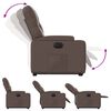 vidaXL Poltrona reclin&aacute;vel elevat&oacute;ria el&eacute;trica couro artif. castanho