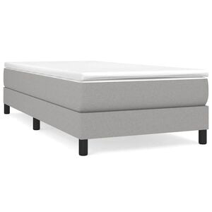 vidaXL Estrutura de cama com molas 80x200 cm tecido cinzento-claro
