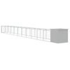 vidaXL Casota cães c/ parque 110x1221x110 cm aço galvaniz. cinza-claro