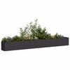 vidaXL Vaso floreira 360x40x40 cm a&ccedil;o laminado a frio preto