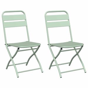 vidaXL Cadeira Dobr&aacute;vel de Jardim 2 unid. Verde menta claro