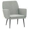 vidaXL Cadeira c/ apoio de bra&ccedil;os 62x79x79 veludo cinzento-claro