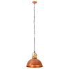 vidaXL Candeeiro de teto industrial redondo 32 cm E27 mangueira cobre