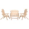 vidaXL 4 pcs conjunto lounge de jardim madeira de abeto maci&ccedil;a
