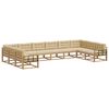 vidaXL Conjunto de Sof&aacute;s para Exterior 10 unid. Branco e Bege