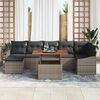 vidaXL Conjunto de Sofá de Jardim 8 pcs Cinzeto Rattan Sintético