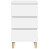 vidaXL Mesa de cabeceira 40x35x70 cm derivados de madeira branco
