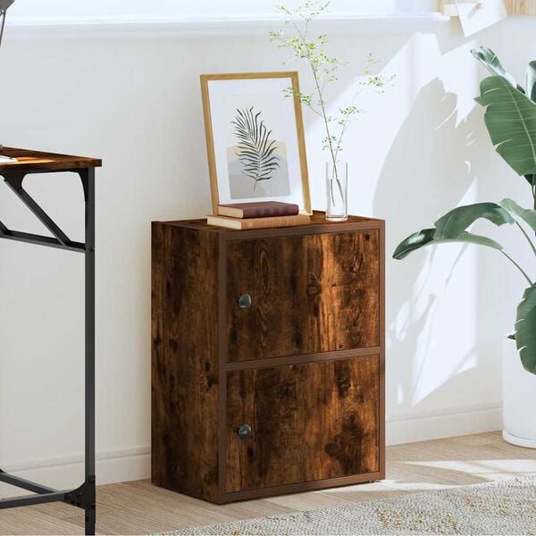 vidaXL Estante 40x24x52 cm derivados de madeira carvalho fumado