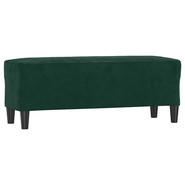 vidaXL Banco 100x35x41 cm veludo verde-escuro