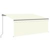vidaXL Toldo retr&aacute;til manual com estore 3x2,5 m cor creme