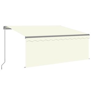 vidaXL Toldo retr&aacute;til manual com estore 3x2,5 m cor creme