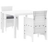 vidaXL Conjunto de Jantar para Jardim 3 unid. Branco Polipropileno