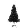 vidaXL Árvore de Natal com 150 LEDs com suporte Preto 150 cm PVC