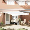 vidaXL Toldo Retrátil Manual Branco 400 × 300 cm Tecido e Aço