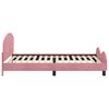 vidaXL Estrutura de Cama Infantil com Cabeceira Rosa 90 x 190 cm