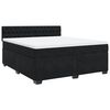 vidaXL Cama com molas/colch&atilde;o 180x200 cm veludo preto
