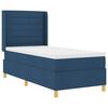 vidaXL Cama Box com colch&atilde;o com cabeceira Azul 100 x 200 cm tecido