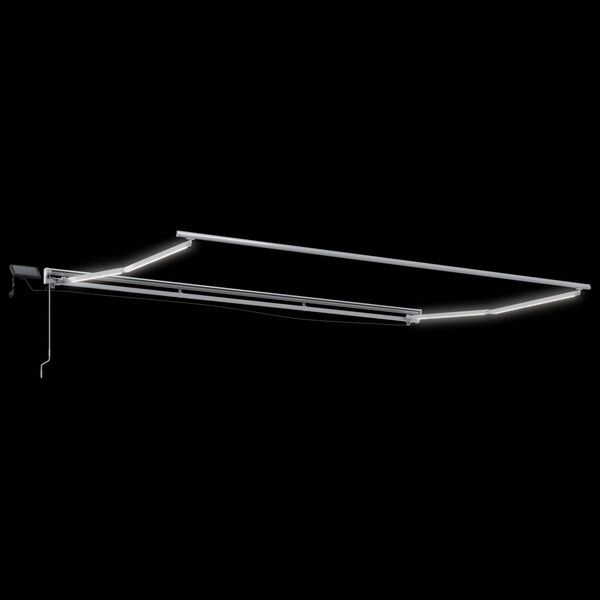 vidaXL Estrutura de Toldo Manual com LEDs Branco 4 &times; 3 m Alum&iacute;nio