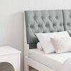 vidaXL Cabeceira estofada Cinzento-claro 120 cm
