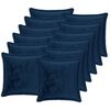 vidaXL Almofada de Lan&ccedil;ar 12 unid. HOUTEN Azul Marinho 40 x 40 cm