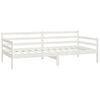 vidaXL Sofá-cama com gavetas 90x200 cm pinho maciço branco