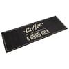 vidaXL Tapete de cozinha lav&aacute;vel 60x180 cm veludo texto caf&eacute;