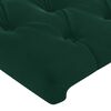 vidaXL Cabeceira de cama 2 pcs veludo 90x7x78/88 cm verde-escuro