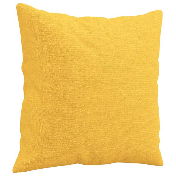 vidaXL Almofadas decorativas 2 pcs 40x40 cm tecido amarelo-claro