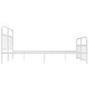 vidaXL Estrutura de cama com cabeceira e p&eacute;s 183x213 cm metal branco