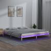 vidaXL Estrutura de cama com luzes LEDs 120x200 cm madeira maci&ccedil;a